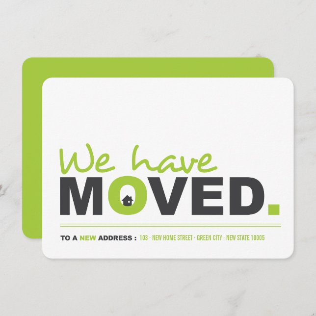 Wir haben das Moving Announcement Housewarming Par Einladung (Vorne/Hinten)