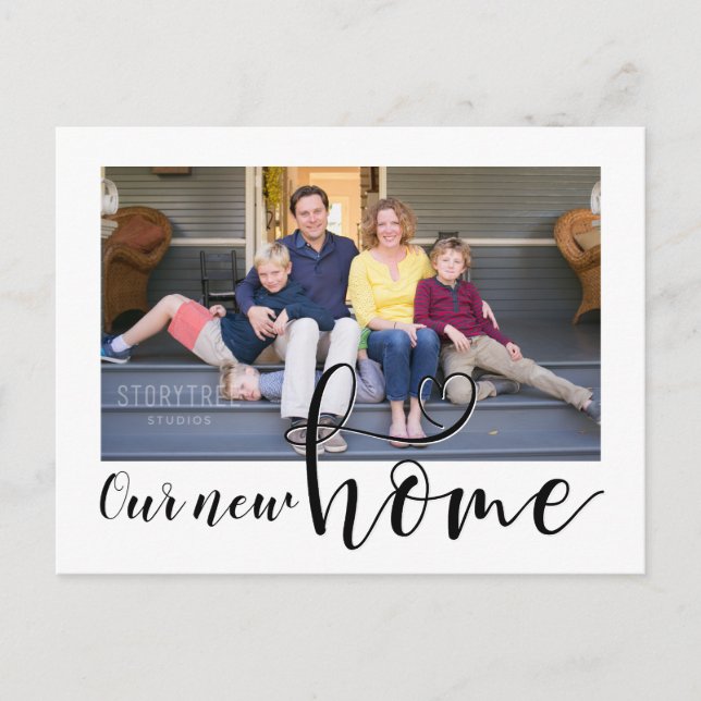 Wir haben das neue Foto zur Änderung der Adresse d Ankündigungspostkarte (Vorderseite)