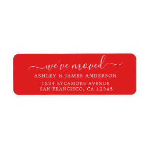 Wir haben das Red New Address Label verschoben