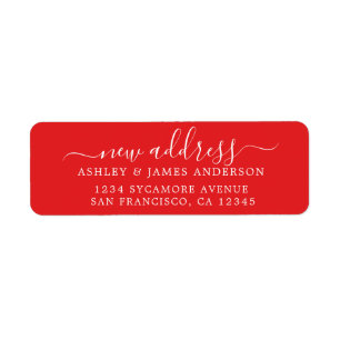 Wir haben das Red New Address Label verschoben