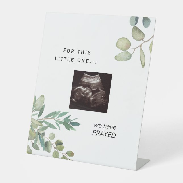 Wir haben das ultrasound Foto Baby Dusche Schild (Vorderseite)