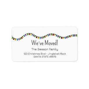 Wir haben das Weihnachtsbaumleuchten-Label verscho Adressaufkleber