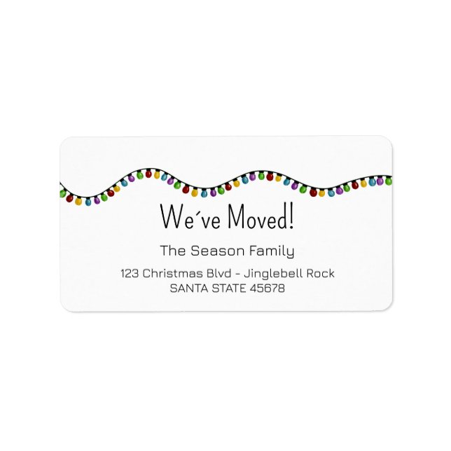 Wir haben das Weihnachtsbaumleuchten-Label verscho Adressaufkleber (Vorne)