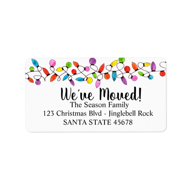 Wir haben das Weihnachtsbaumleuchten-Label verscho Adressaufkleber (Vorne)