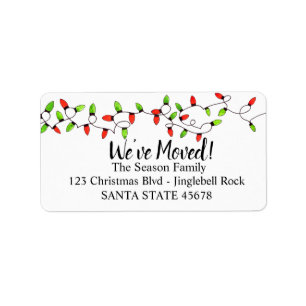 Wir haben das Weihnachtsbaumleuchten-Label verscho Adressaufkleber