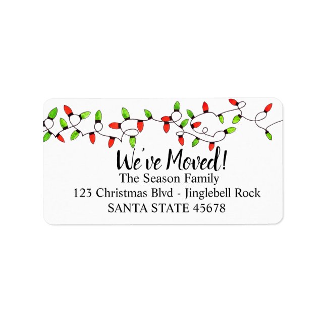 Wir haben das Weihnachtsbaumleuchten-Label verscho Adressaufkleber (Vorne)