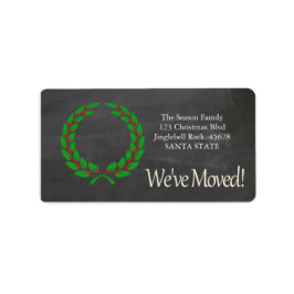 Wir haben das Weihnachtskranz-Siegel verschoben Adressaufkleber