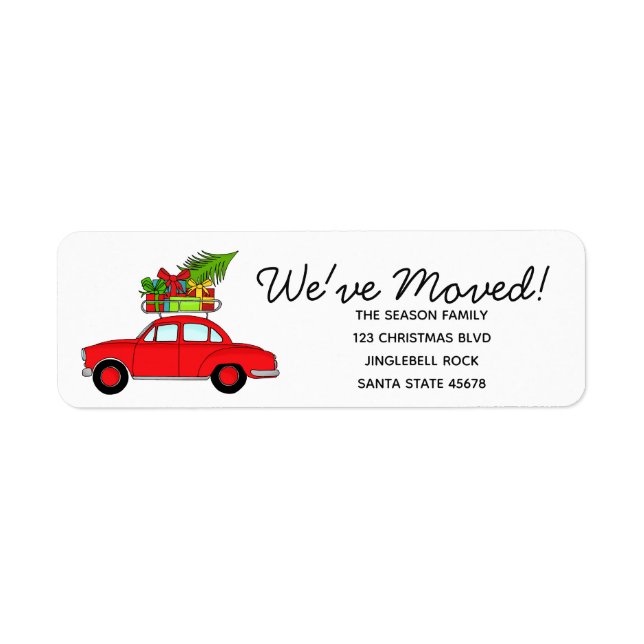 Wir haben das Weihnachtslabel "Auto" (Vorne)
