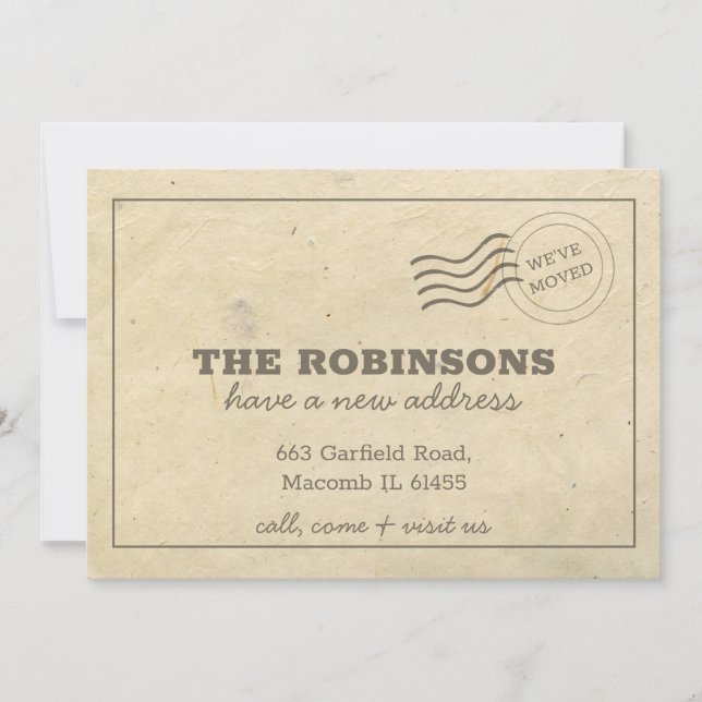 Wir haben den Adresswechsel auf der Karte verschob (Vorderseite)