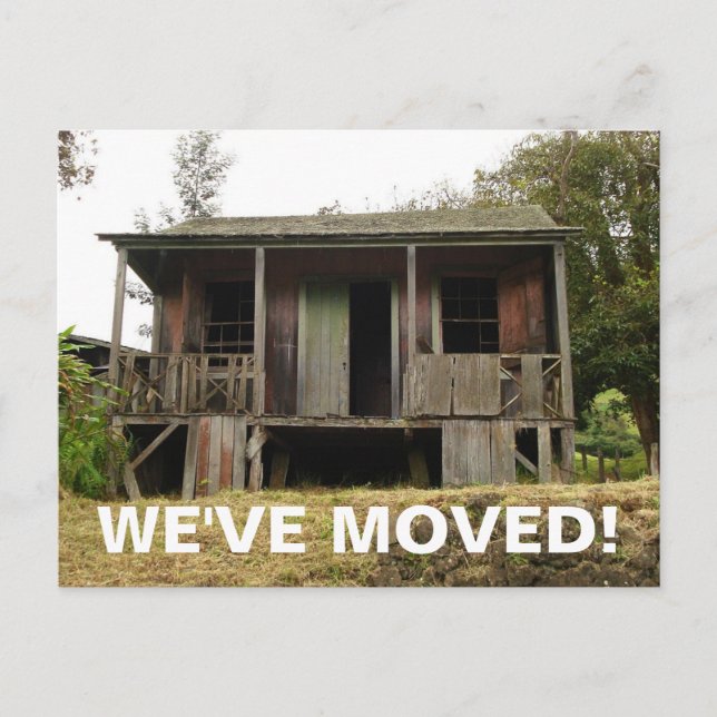 Wir haben den Adresswechsel auf der Postkarte vers (Vorderseite)