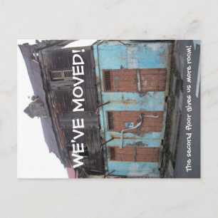 Wir haben den Adresswechsel auf der Postkarte vers