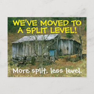 Wir haben den Adresswechsel auf der Postkarte vers