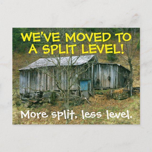 Wir haben den Adresswechsel auf der Postkarte vers (Vorderseite)