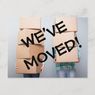 Wir haben den Adresswechsel auf der Postkarte vers