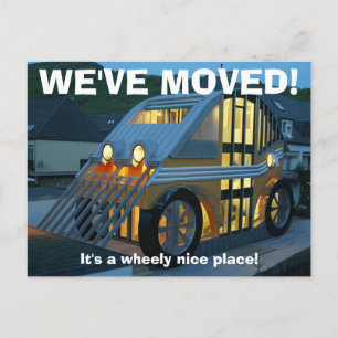 Wir haben den Adresswechsel auf der Postkarte vers