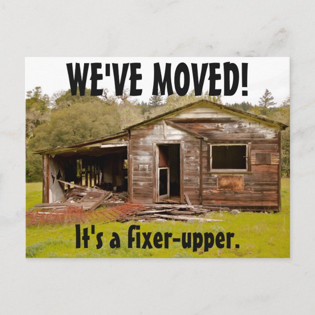 Wir haben den Adresswechsel auf der Postkarte vers (Vorderseite)