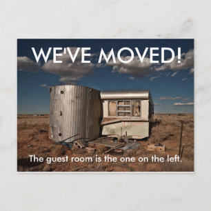 Wir haben den Adresswechsel auf der Postkarte vers