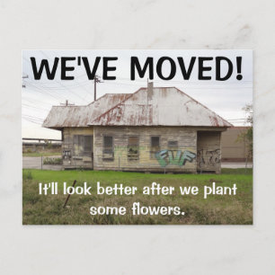 Wir haben den Adresswechsel auf der Postkarte vers