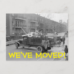 Wir haben den Adresswechsel auf der Postkarte vers