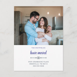 Wir haben den Adresswechsel verschoben Ankündigungspostkarte