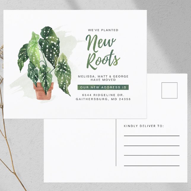 Wir haben den Adresswechsel verschoben Ankündigungspostkarte (We've Moved Change of Address Moving Announcement Postcard)