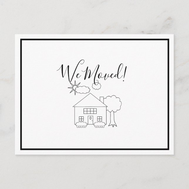 Wir haben den Adresswechsel verschoben Postkarte (Vorderseite)