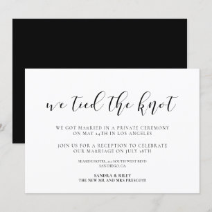 Wir haben den Bund fürs Leben geschlossen - Elegan Einladung