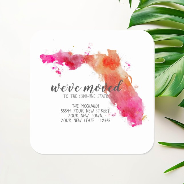 Wir haben den Florida-Staat verschoben Quadratischer Aufkleber (Von Creator hochgeladen)