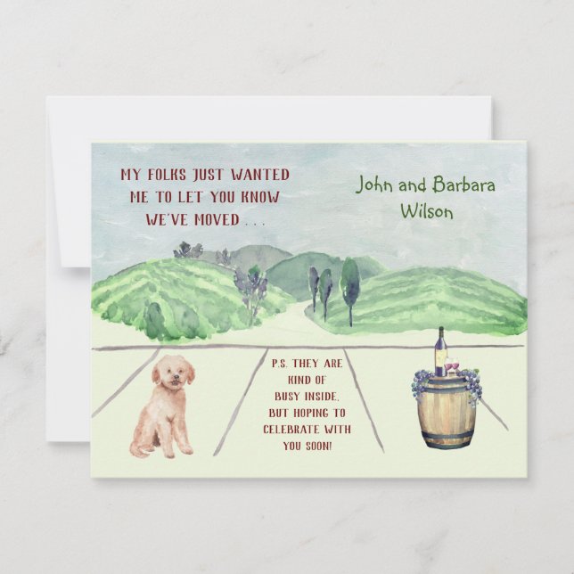 WIR HABEN DEN HAUSHALTSMOVE DER FAMILIENANGEKÜNDIG ANKÜNDIGUNG (Vorderseite)