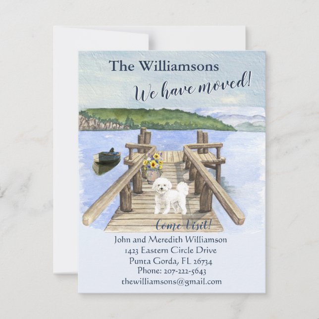 Wir haben den Hund-See-Bootssteg verschoben Ankündigung (Vorderseite)