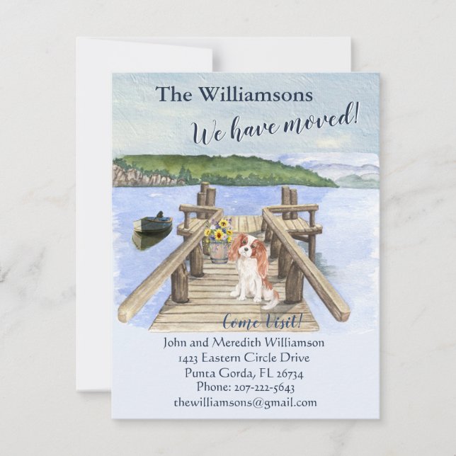 Wir haben den Hund-See-Bootssteg verschoben Ankündigung (Vorderseite)