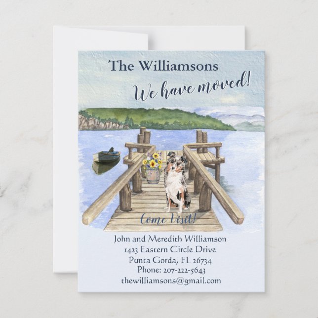 Wir haben den Hund-See-Bootssteg verschoben Ankündigung (Vorderseite)