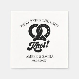 Wir haben den Knoten Brezel-Hochzeit Serviette