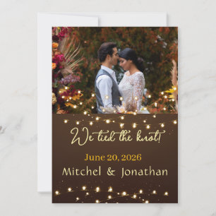 Wir haben den Knoten Elegant Braun Modern Foto Ankündigung