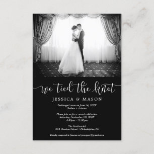 Wir haben den Knoten gebunden Einladung Elopement 