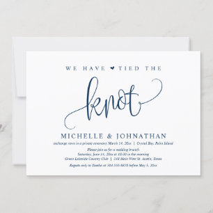 Wir haben den Knoten geschürzt, Hochzeitsflucht-Pa Einladung