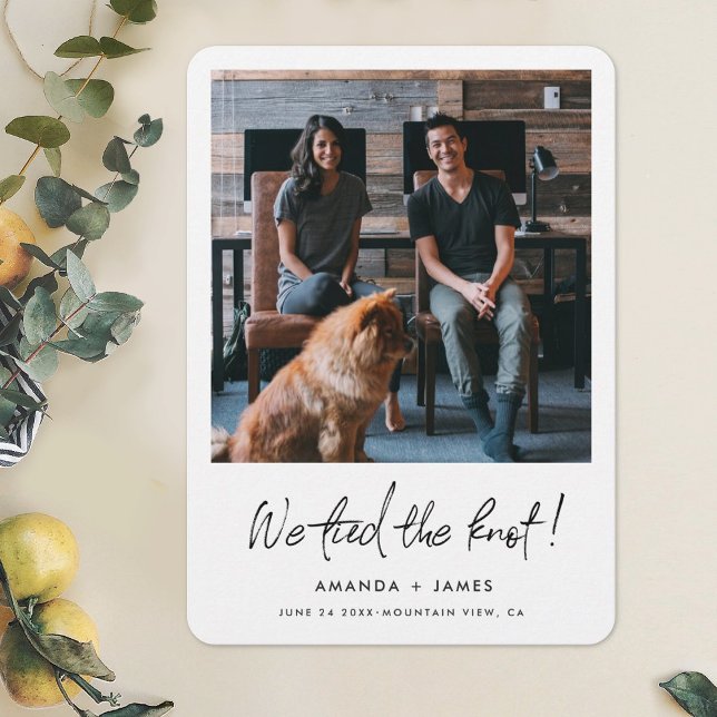 Wir haben den Knoten getippt! Elopement-Hochzeit Ankündigung (Von Creator hochgeladen)