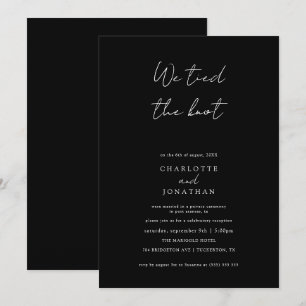 Wir haben den Knoten handgeschrieben Hochzeit Elop Einladung