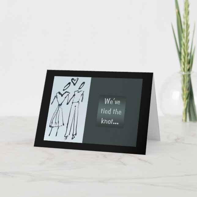Wir haben den Knoten... Hochzeitsankündigungen Ankündigung (Vorderseite)