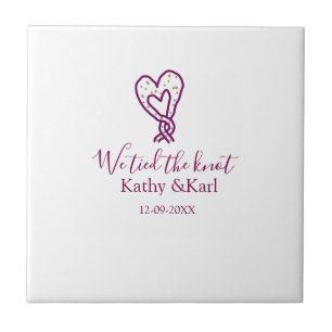 Wir haben den Knoten rosa Herz Knoten Name Datum R Fliese
