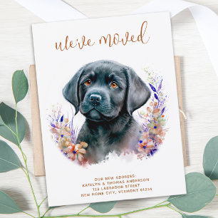 Wir haben den Labrador Puppy Boho Floral Hund bewe Ankündigungspostkarte