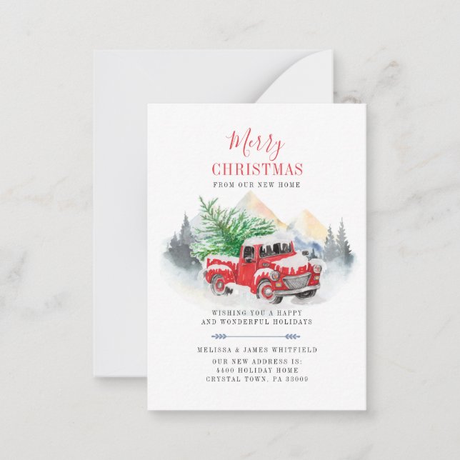 Wir haben den weihnachtlichen Adresswechsel versch Mitteilungskarte (Vorderseite)