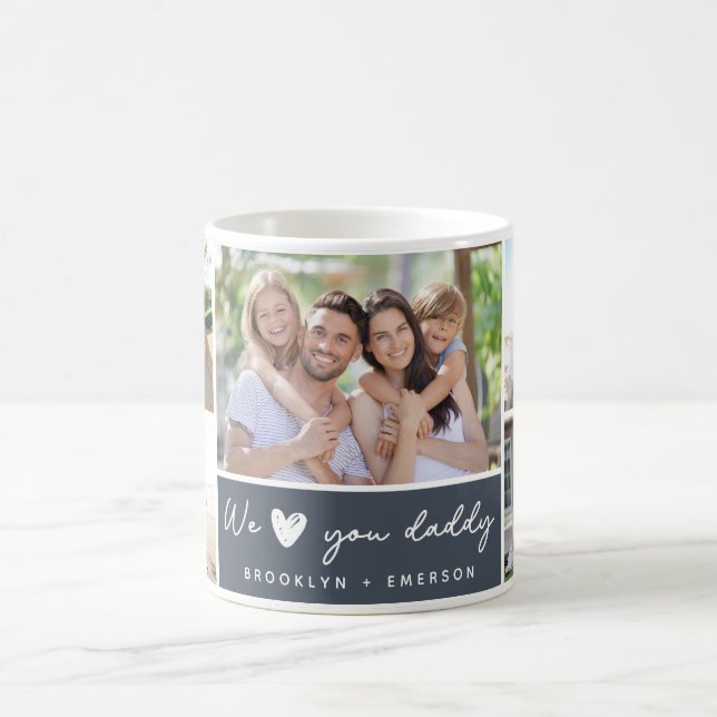 Wir haben dich Daddy Collage Kaffeetasse (Mittel)
