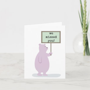 Wir haben dich vermisst, Welcome Back Card Karte