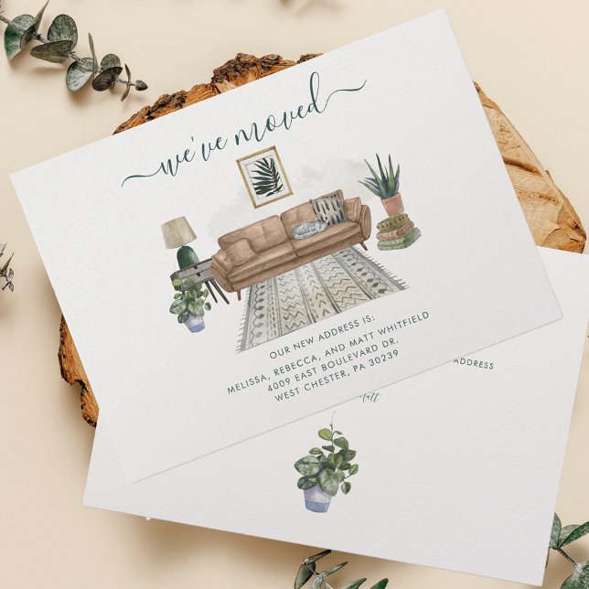 Wir haben die Adresse verschoben Ankündigung (We Have Moved Boho Chic Moving Announcement Change of Address)