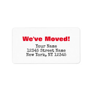 Wir haben die Adressetiketten für neue Zuhause umg