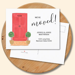 Wir haben die Änderung der Farbe der roten Tür ver Ankündigungspostkarte