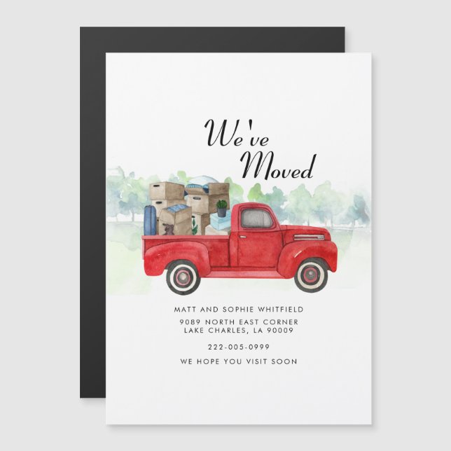 Wir haben die Ankündigung "Adresswechsel" verschob (Vorne/Hinten)