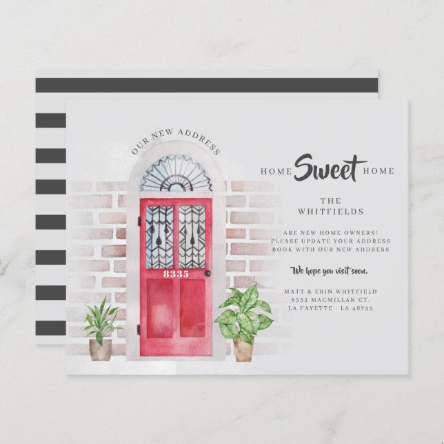 Wir haben die Ankündigung "Adresswechsel" verschob (Vorne/Hinten)