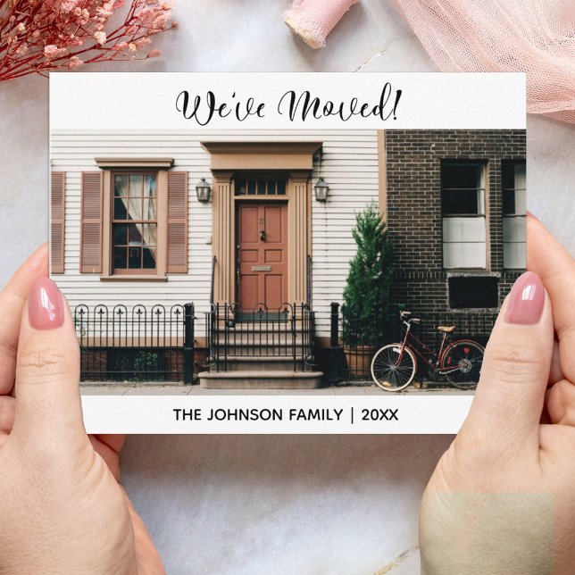 Wir haben die Ankündigung "Adresswechsel" verschob Postkarte (Von Creator hochgeladen)